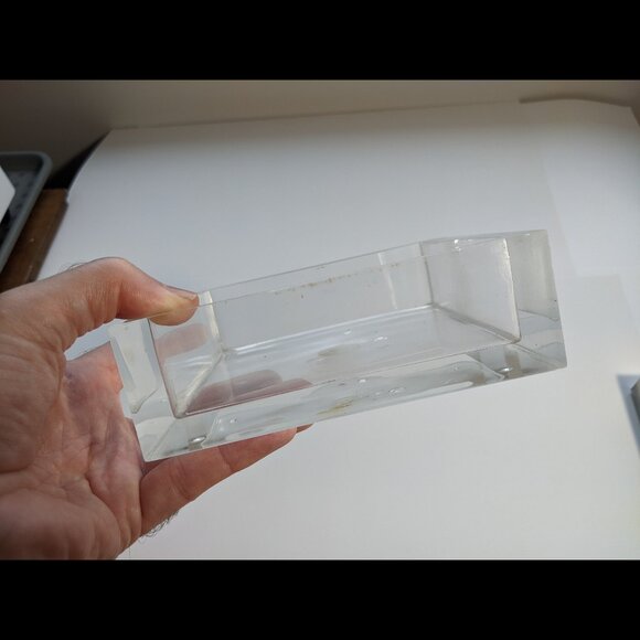 Vintage 1970's Italian Designer Plexiglass & Aluminum Guzzini Ashtray Made Italy - Picture 16 of 16